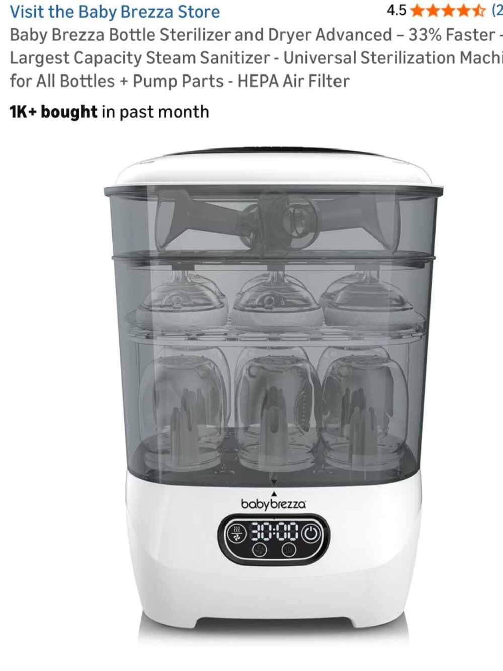 Baby brezza Bottle Sterilizer